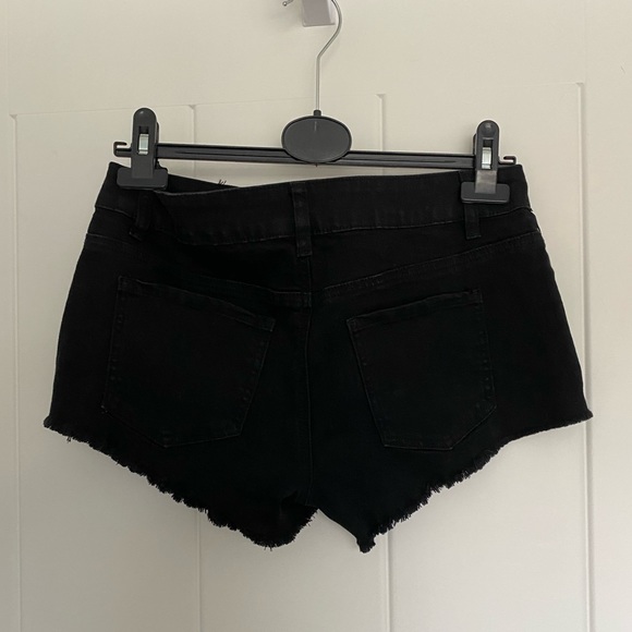 Empyre Jenna Black and Checkered Stripe Shorts - Picture 2 of 3